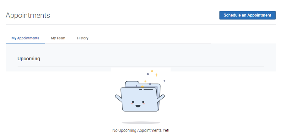 Schedule an appointment reason in EAB Screenshot - Advising option selected